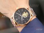 Perfect Replica IWC Portofino Black Tourbillon Face 2-Tone Rose Gold Band 44mm Men's 